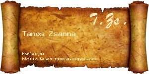 Tanos Zsanna névjegykártya